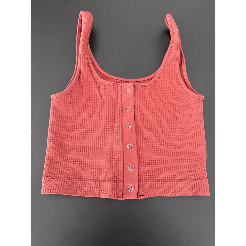Aeropostale women's cropped tank/bra, burnt‎ orange color side small